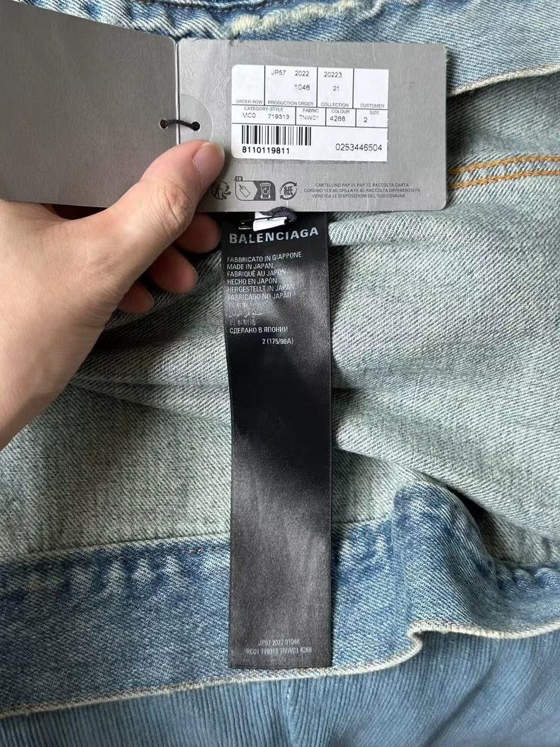 Balenciaga Balenciaga Hooded Denim Sweatshirt Size US L / EU 52-54 / 3 - 4 Thumbnail