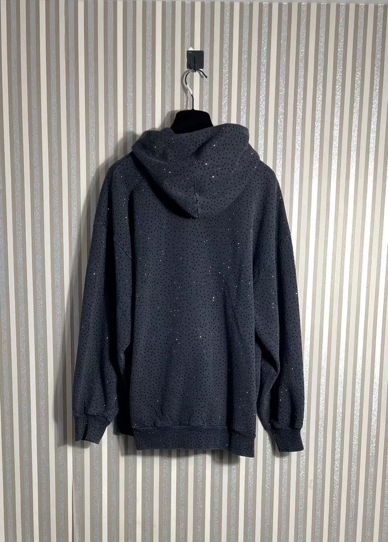 Balenciaga Balenciaga Rhinestone Hooded Zip Jacket Size US S / EU 44-46 / 1 - 2 Thumbnail