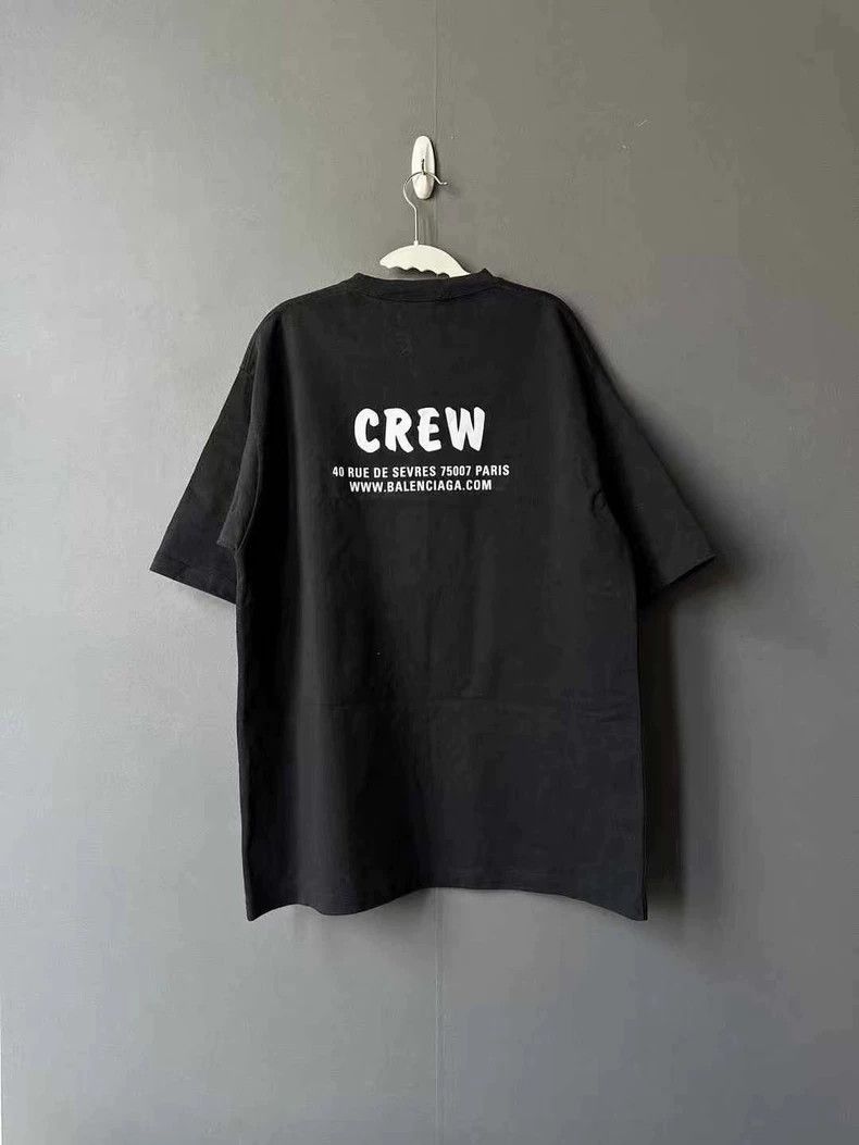 Balenciaga Balenciaga Black Crew Neck Short Sleeve Shirt Size US S / EU 44-46 / 1 - 2 Thumbnail