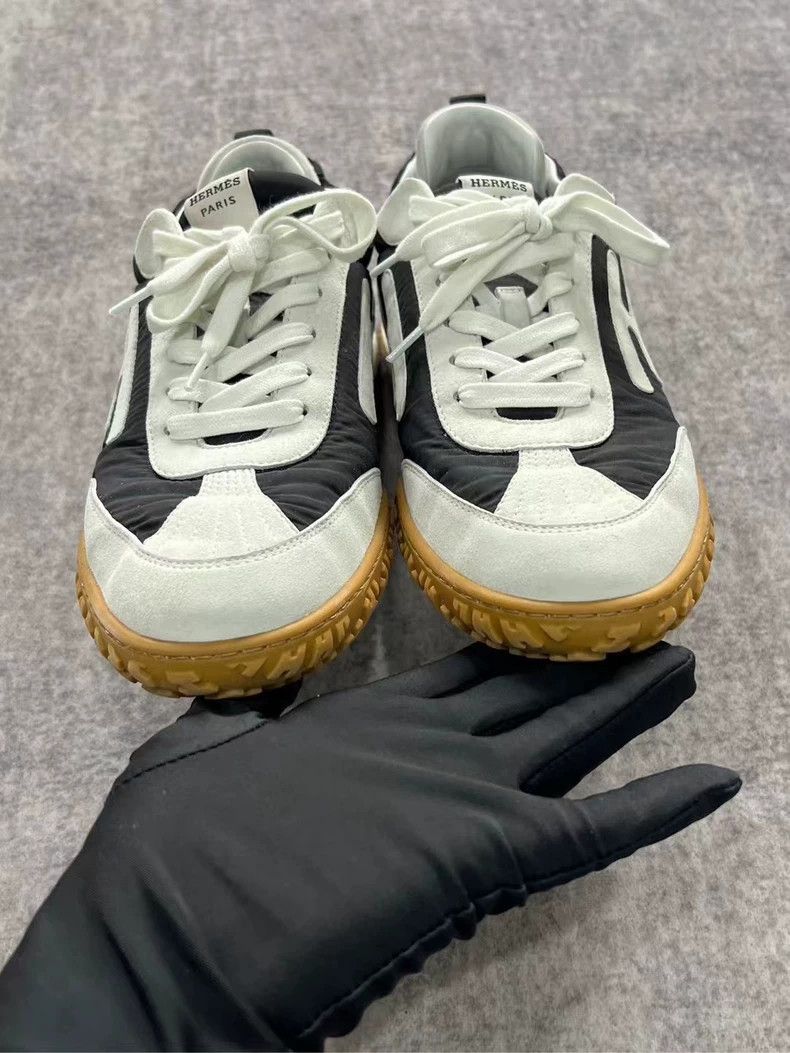 Hermes Hermes Black and White Sneakers Size 41.5 Size US 9.5 / EU 42-43 - 5 Thumbnail