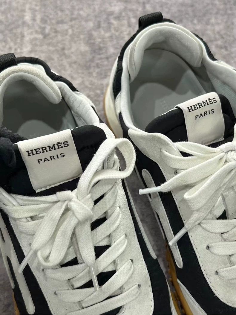 Hermes Hermes Black and White Sneakers Size 41.5 Size US 9.5 / EU 42-43 - 3 Thumbnail