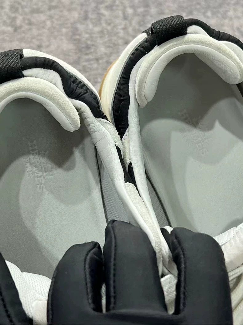 Hermes Hermes Black and White Sneakers Size 41.5 Size US 9.5 / EU 42-43 - 4 Thumbnail