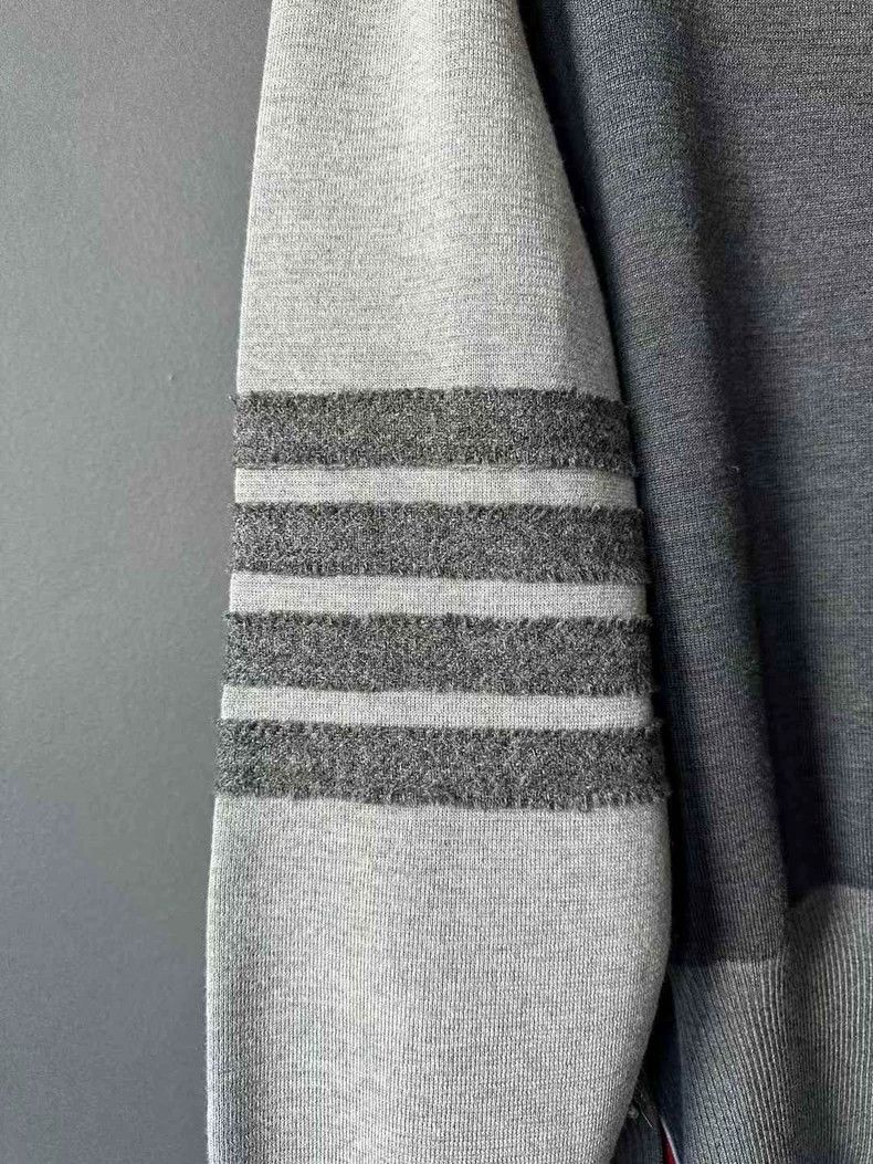 Thom Browne Gray Color Block Wool Cardigan Size US XL / EU 56 / 4 - 3 Thumbnail