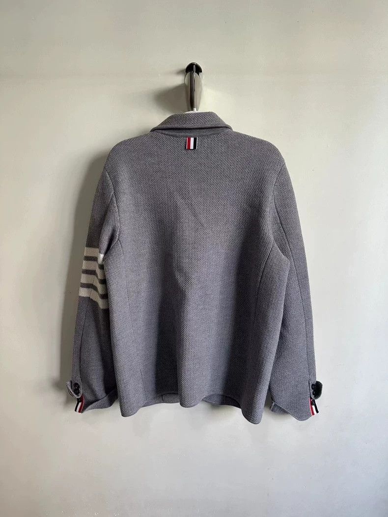 Thom Browne Thom Browne Grey Wool Knitted Blazer Size US M / EU 48-50 / 2 - 2 Thumbnail