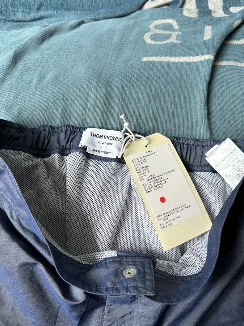 Thom Browne Thom Browne Navy Blue Beach Shorts Size US 42 / EU 58 - 3 Thumbnail