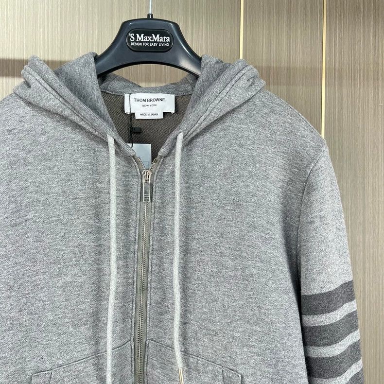 Thom Browne Thom Browne Gray Zip-Up Hoodie Size US XS / EU 42 / 0 - 4 Thumbnail