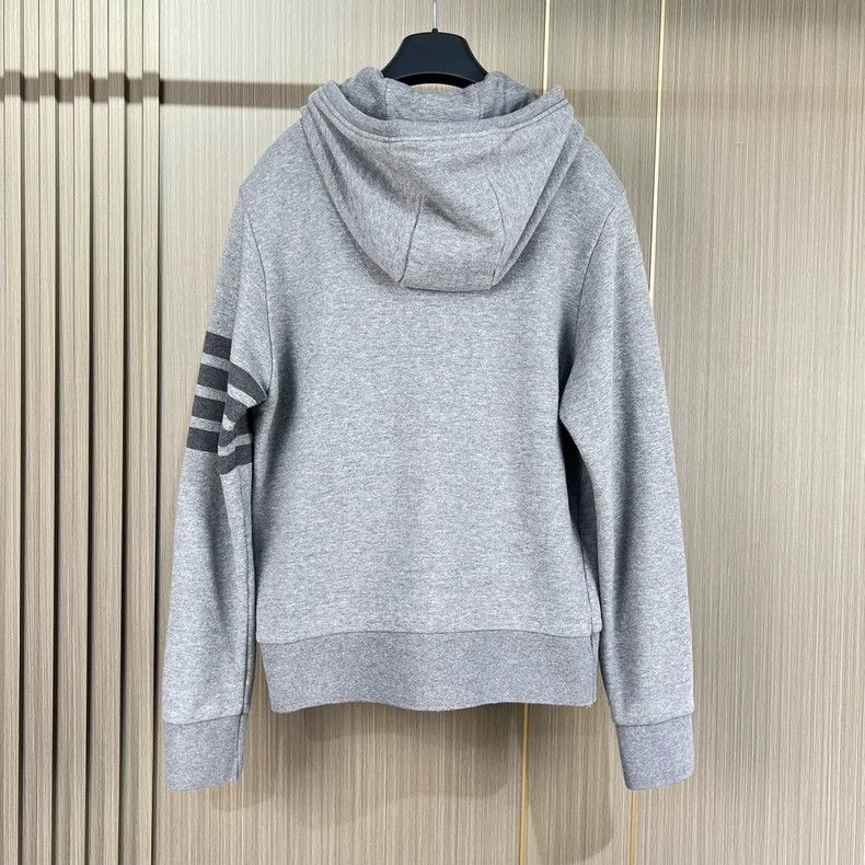 Thom Browne Thom Browne Gray Zip-Up Hoodie Size US XS / EU 42 / 0 - 2 Thumbnail