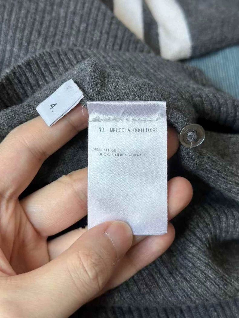 Thom Browne Thom Browne Grey Cashmere Cardigan Size US L / EU 52-54 / 3 - 4 Thumbnail