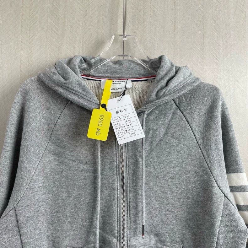Thom Browne Thom Browne Gray Knit Zip Hoodie Size US S / EU 44-46 / 1 - 4 Thumbnail