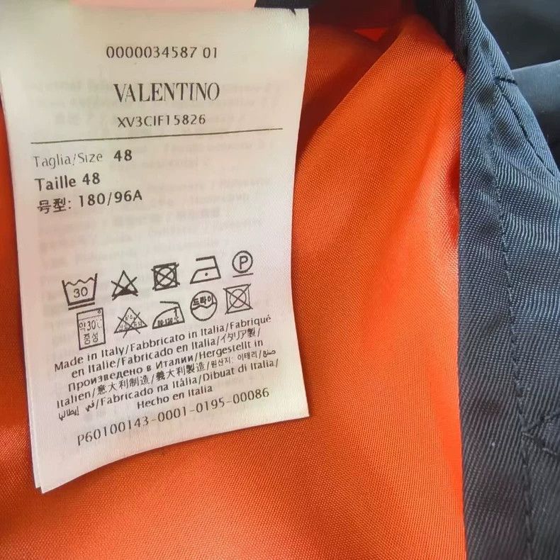 Valentino Valentino Black Pink Logo Flight Jacket Size US L / EU 52-54 / 3 - 5 Thumbnail