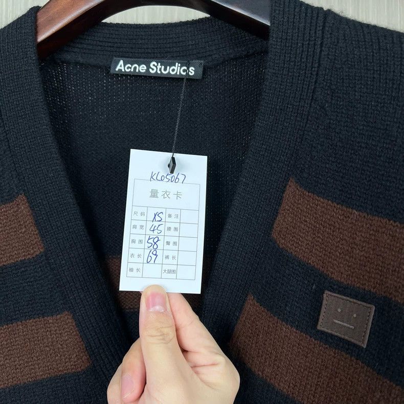 Acne Studios Acne Studios Striped Embroidered Knit Cardigan Size US XS / EU 42 / 0 - 5 Thumbnail