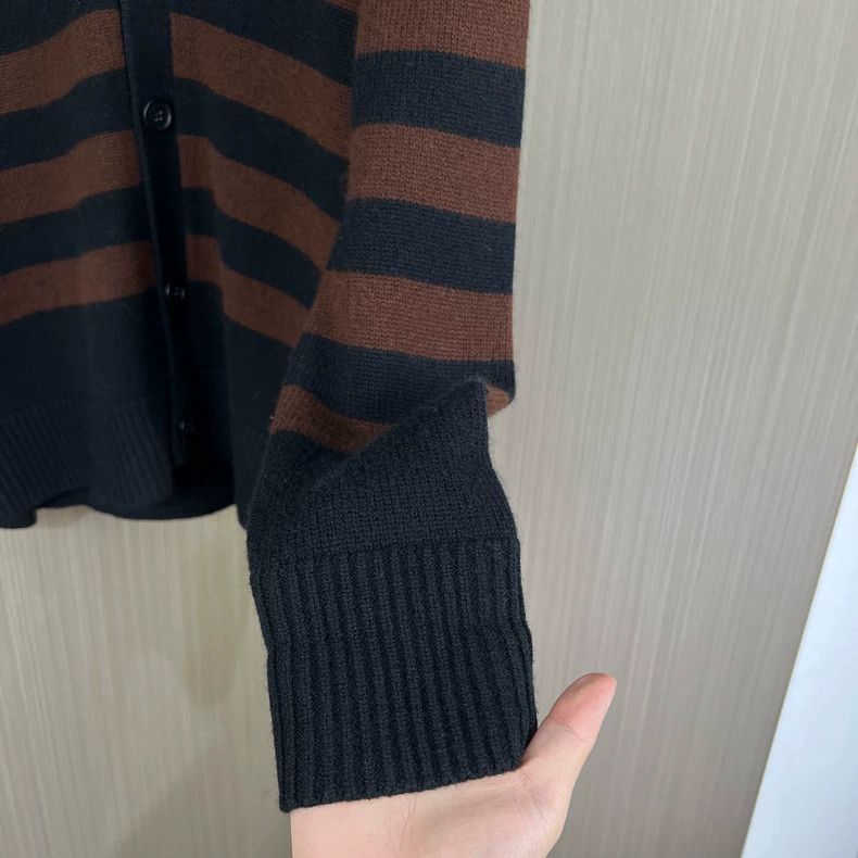 Acne Studios Acne Studios Striped Embroidered Knit Cardigan Size US XS / EU 42 / 0 - 3 Thumbnail