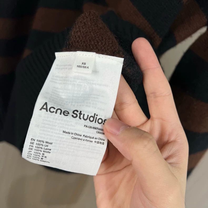 Acne Studios Acne Studios Striped Embroidered Knit Cardigan Size US XS / EU 42 / 0 - 4 Thumbnail