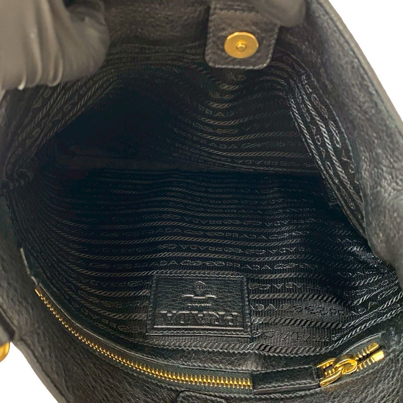 Prada Prada Shoulder Bag Black Leather Size ONE SIZE - 9 Thumbnail