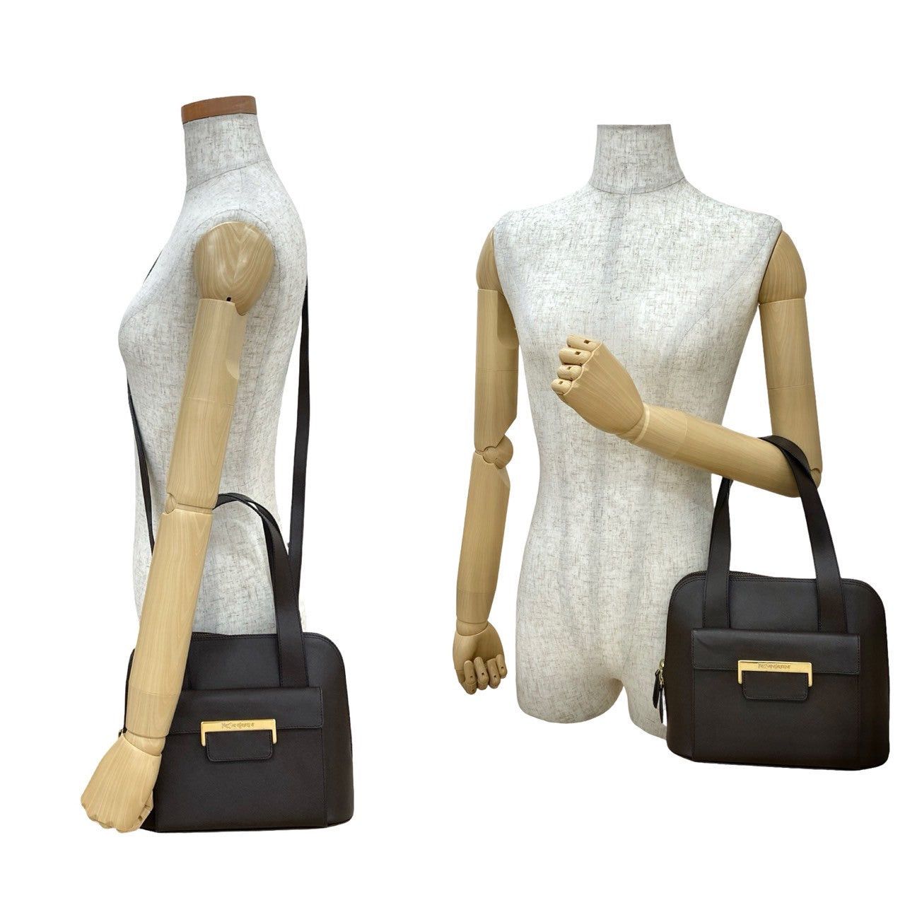 Yves Saint Laurent Yves Saint Laurent Shoulder Bag Brown Leather Size ONE SIZE - 2 Thumbnail