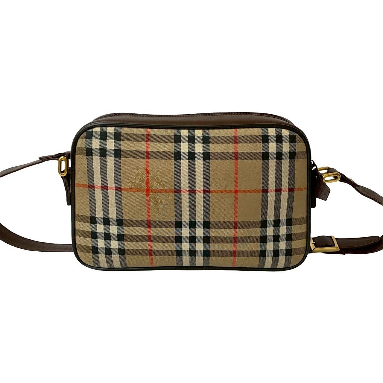 Burberry Burberry Shoulder Bag Brown Cotton Size ONE SIZE - 3 Thumbnail