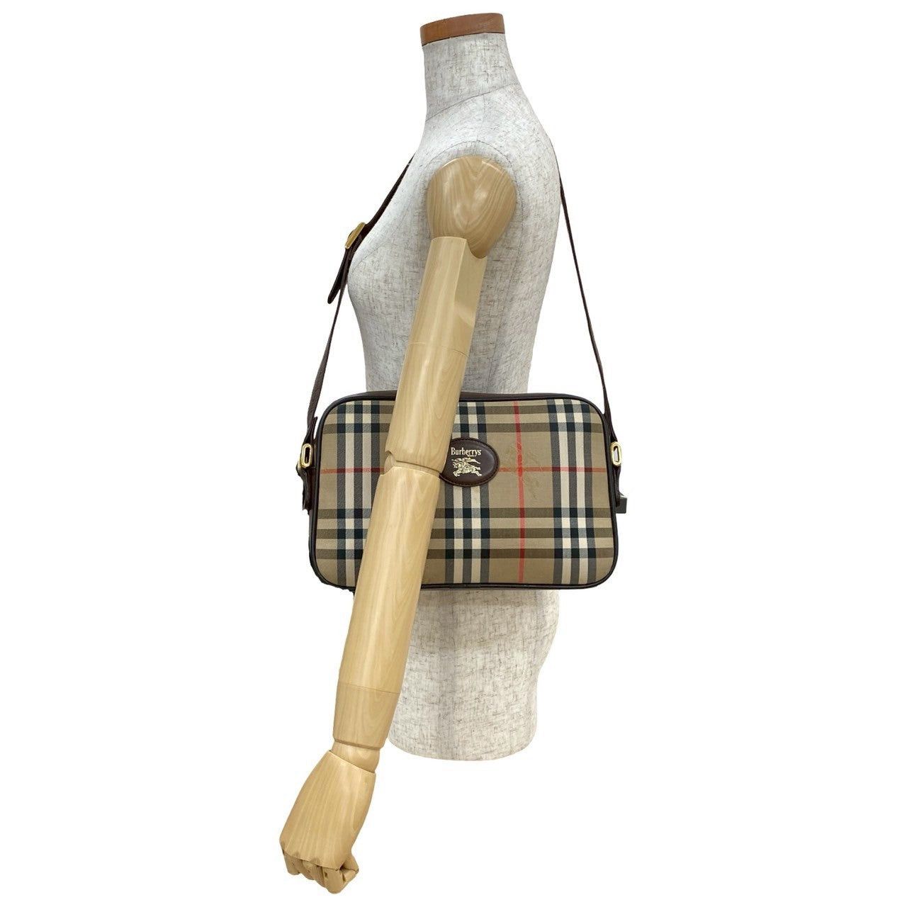 Burberry Burberry Shoulder Bag Brown Cotton Size ONE SIZE - 2 Thumbnail