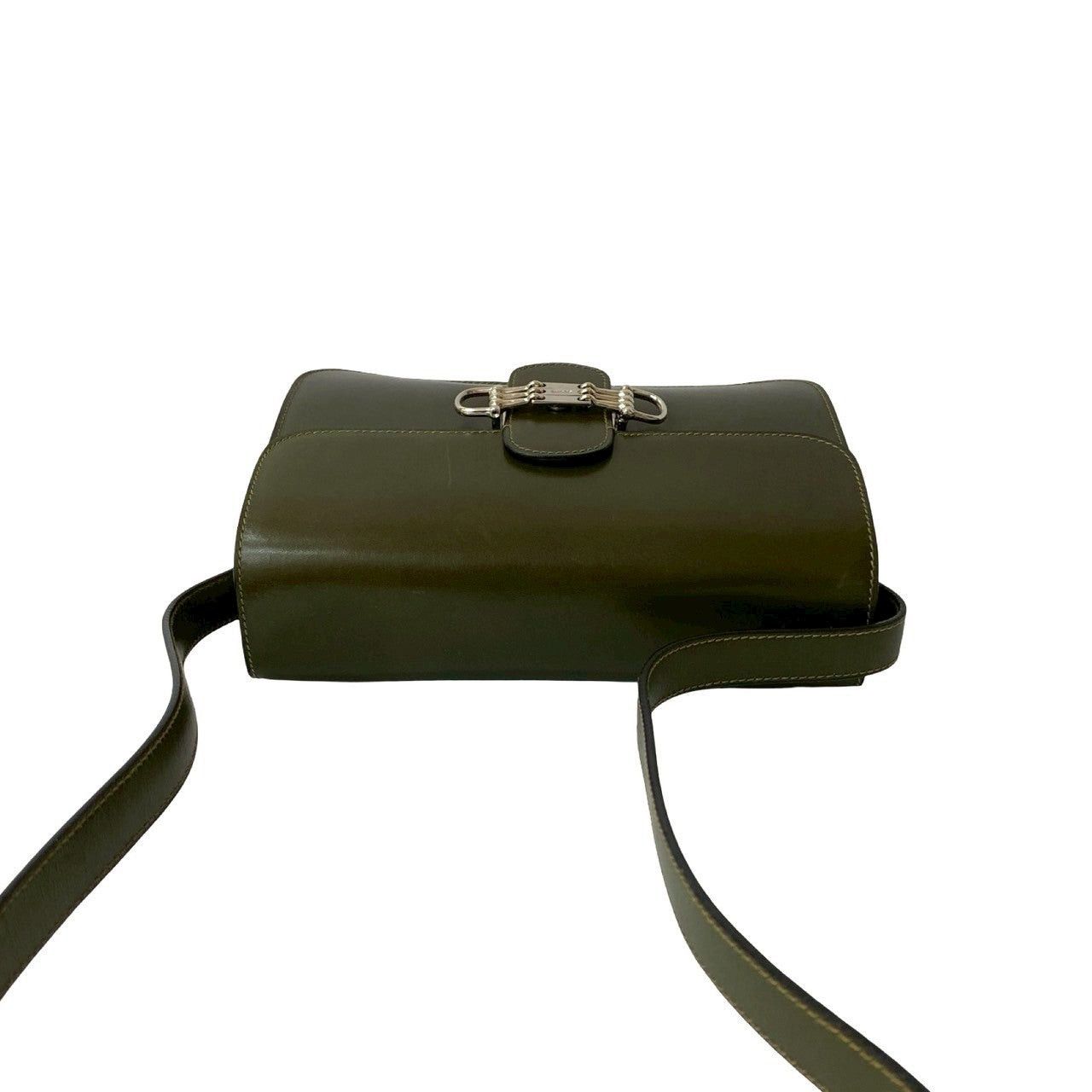 Celine Celine Shoulder Bag Green Leather Size ONE SIZE - 4 Thumbnail
