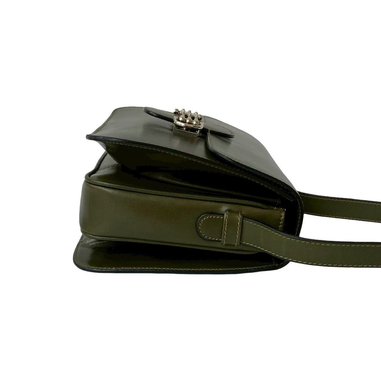 Celine Celine Shoulder Bag Green Leather Size ONE SIZE - 6 Thumbnail