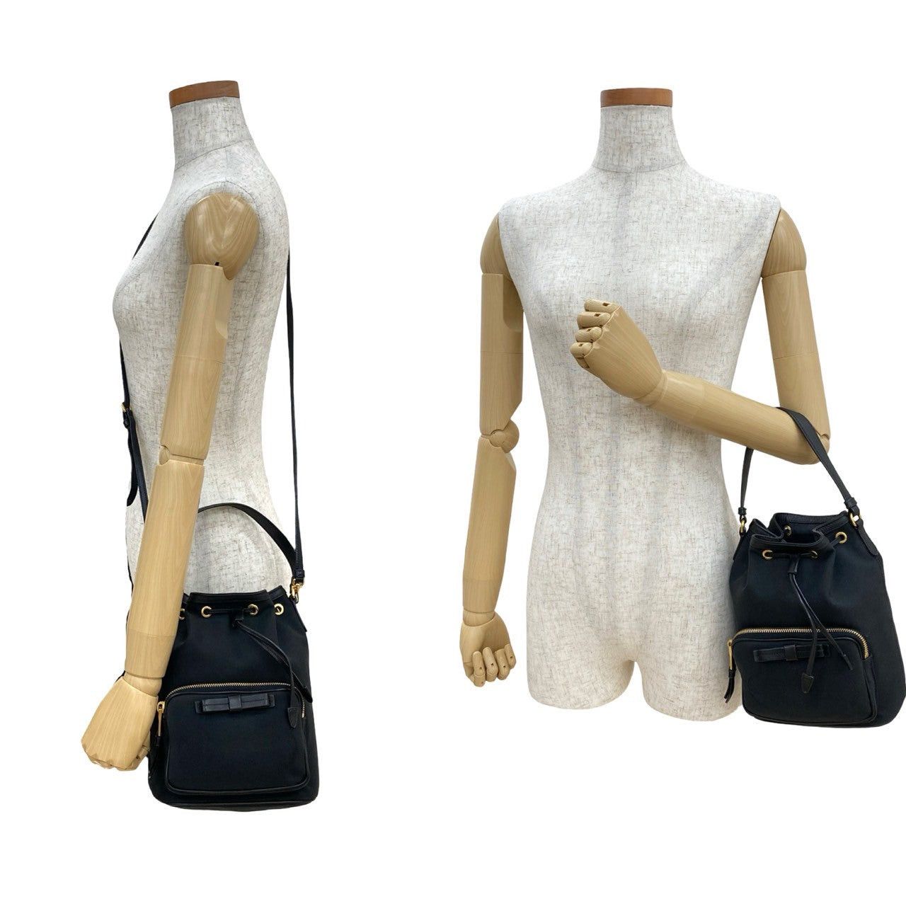 Prada Prada Shoulder Bag Black Cotton Size ONE SIZE - 2 Thumbnail
