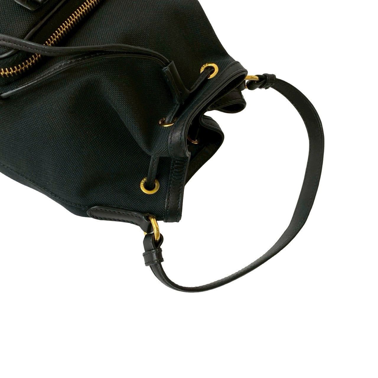 Prada Prada Shoulder Bag Black Cotton Size ONE SIZE - 4 Thumbnail