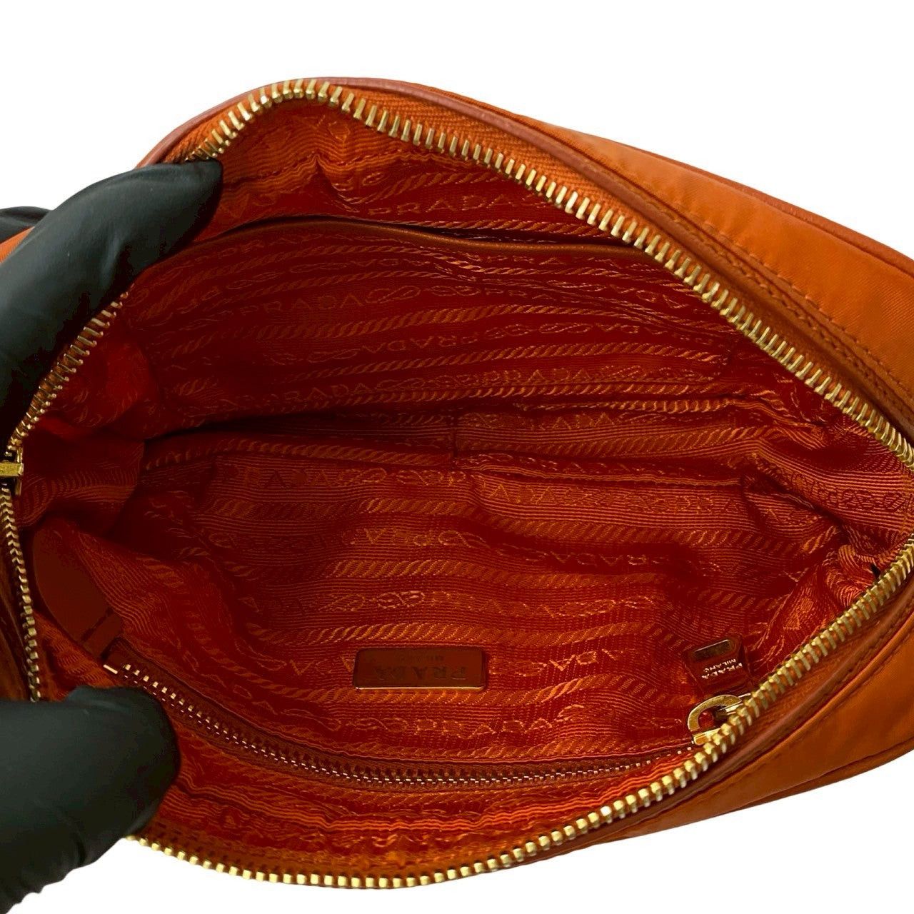 Prada Prada Shoulder Bag Orange Synthetic Size ONE SIZE - 9 Thumbnail