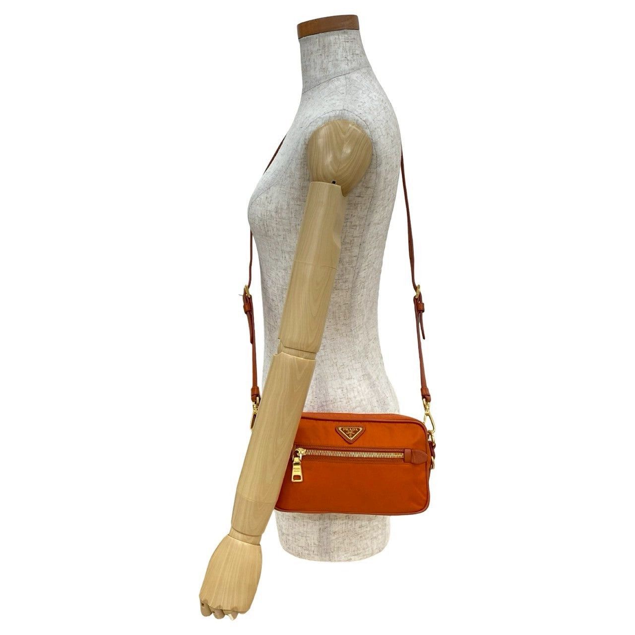 Prada Prada Shoulder Bag Orange Synthetic Size ONE SIZE - 2 Thumbnail