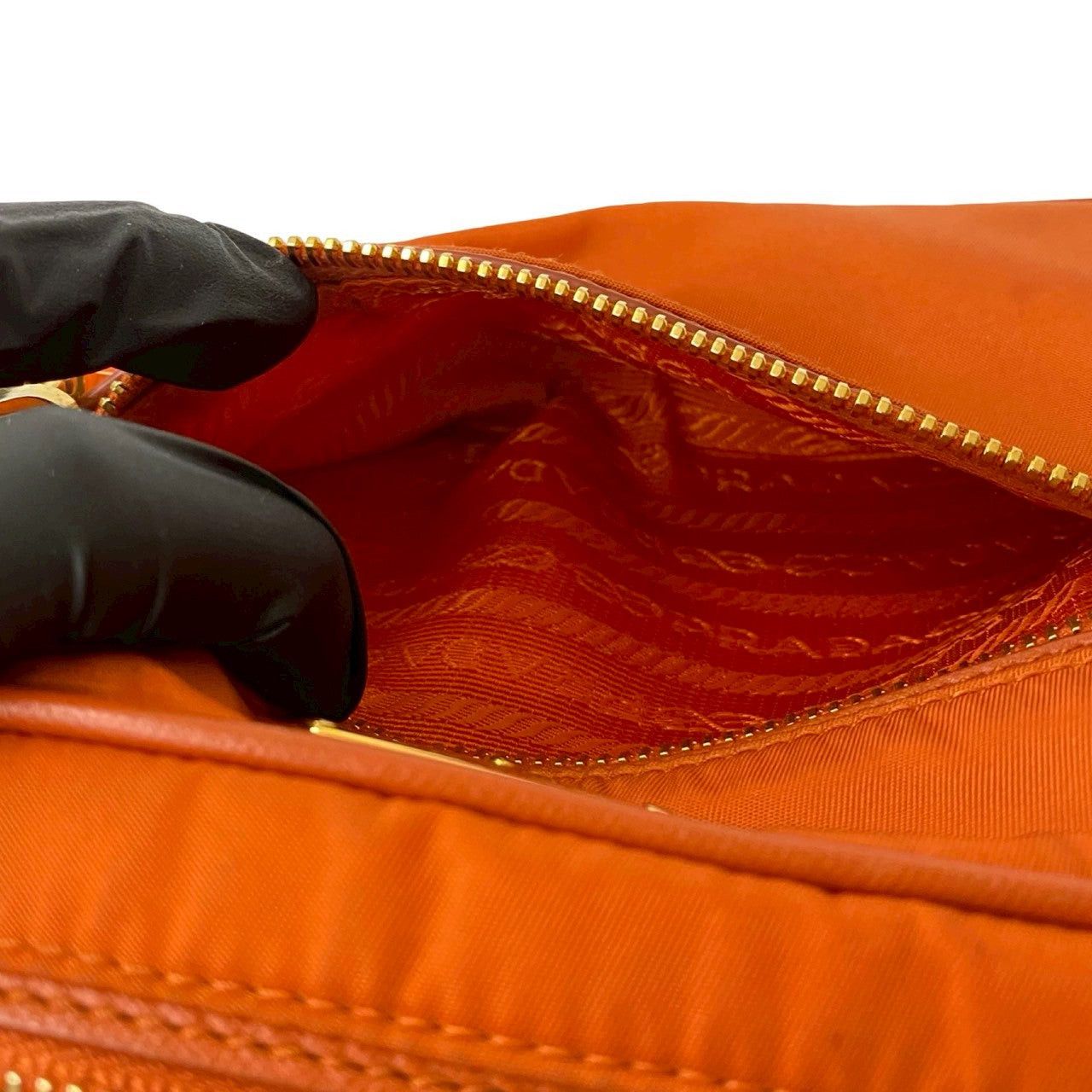 Prada Prada Shoulder Bag Orange Synthetic Size ONE SIZE - 10 Thumbnail
