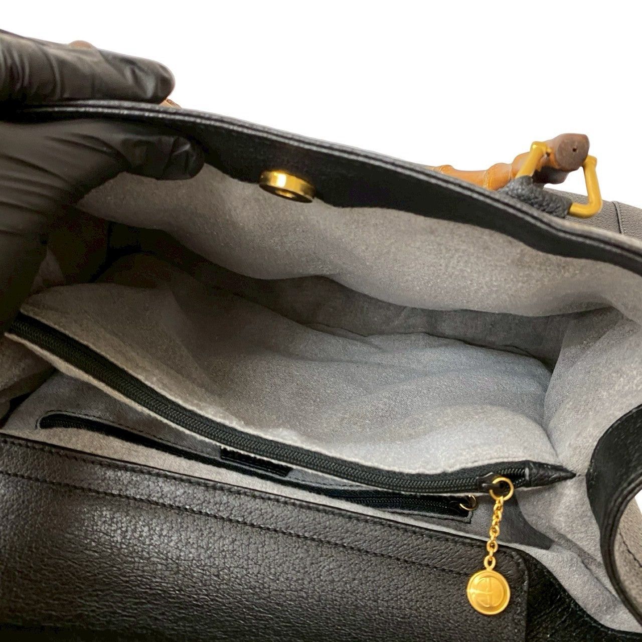 Gucci Gucci Handbag Black Leather Size ONE SIZE - 9 Thumbnail