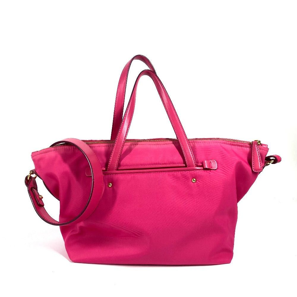 Salvatore Ferragamo Salvatore Ferragamo Gancini Logo Double Briefcase Tote Bag Shoulder Diagonal Hanging (E.G. Of A Rocket) Handbag Nylon Women Pink Size ONE SIZE - 2 Thumbnail