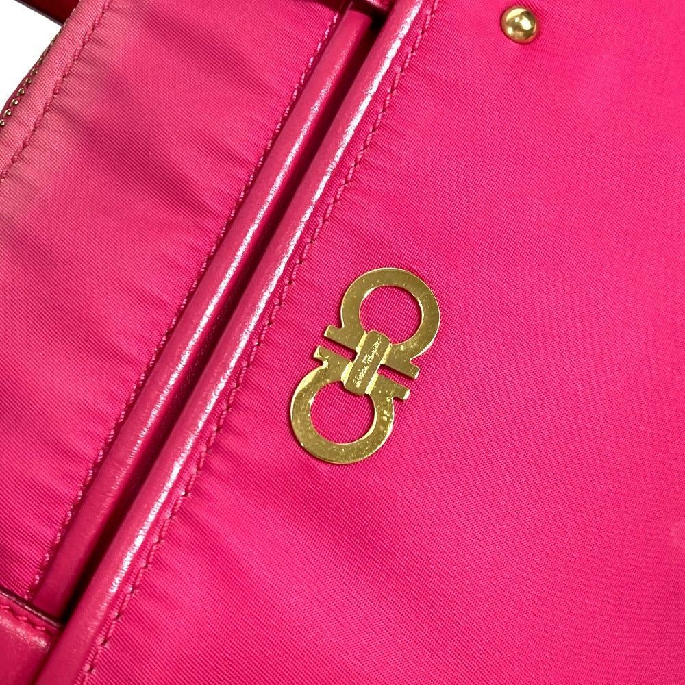 Salvatore Ferragamo Salvatore Ferragamo Gancini Logo Double Briefcase Tote Bag Shoulder Diagonal Hanging (E.G. Of A Rocket) Handbag Nylon Women Pink Size ONE SIZE - 12 Thumbnail