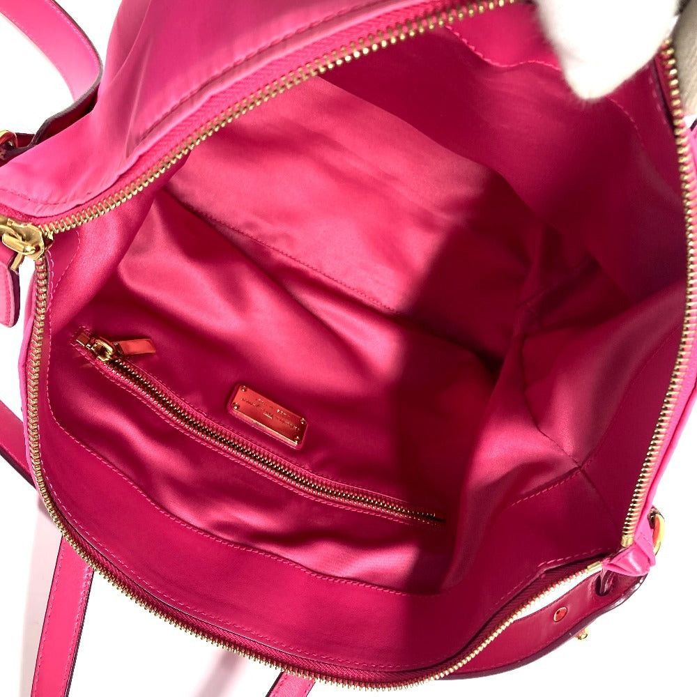 Salvatore Ferragamo Salvatore Ferragamo Gancini Logo Double Briefcase Tote Bag Shoulder Diagonal Hanging (E.G. Of A Rocket) Handbag Nylon Women Pink Size ONE SIZE - 13 Thumbnail