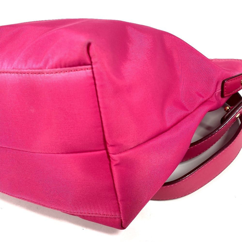 Salvatore Ferragamo Salvatore Ferragamo Gancini Logo Double Briefcase Tote Bag Shoulder Diagonal Hanging (E.G. Of A Rocket) Handbag Nylon Women Pink Size ONE SIZE - 6 Thumbnail