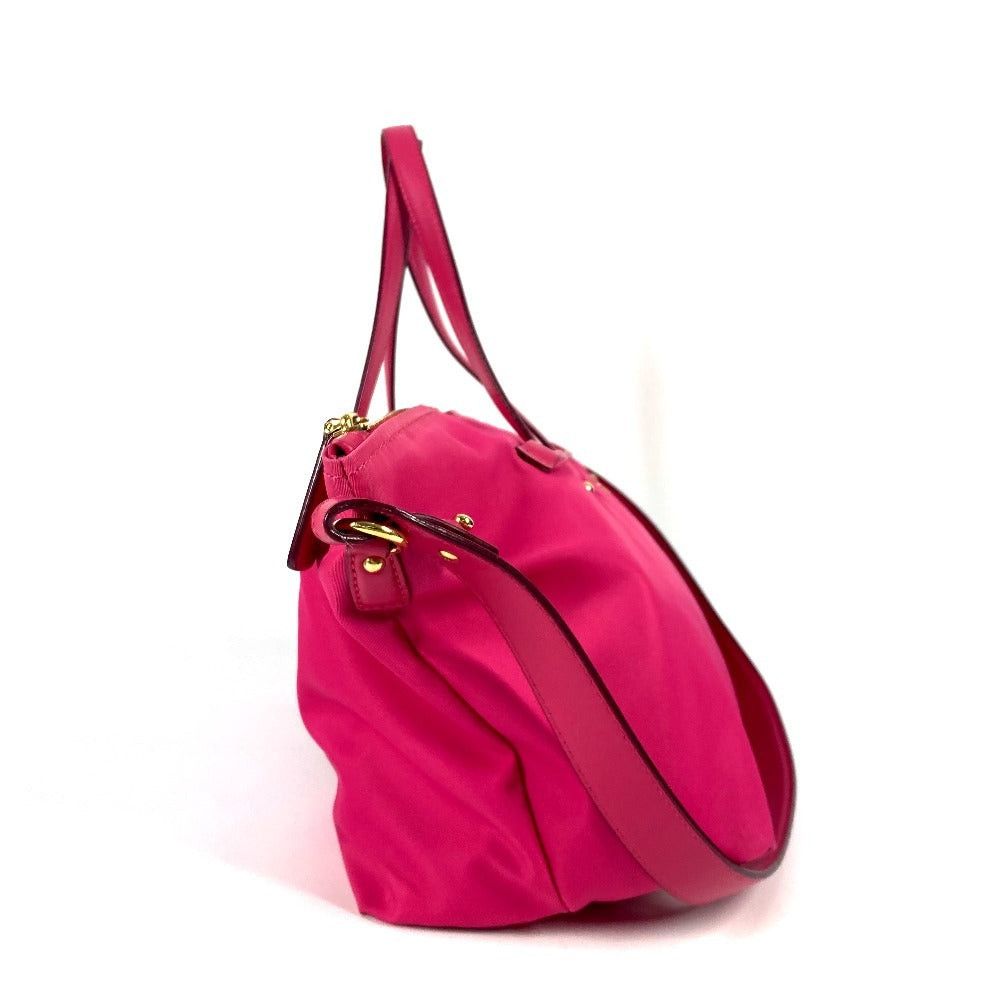 Salvatore Ferragamo Salvatore Ferragamo Gancini Logo Double Briefcase Tote Bag Shoulder Diagonal Hanging (E.G. Of A Rocket) Handbag Nylon Women Pink Size ONE SIZE - 3 Thumbnail