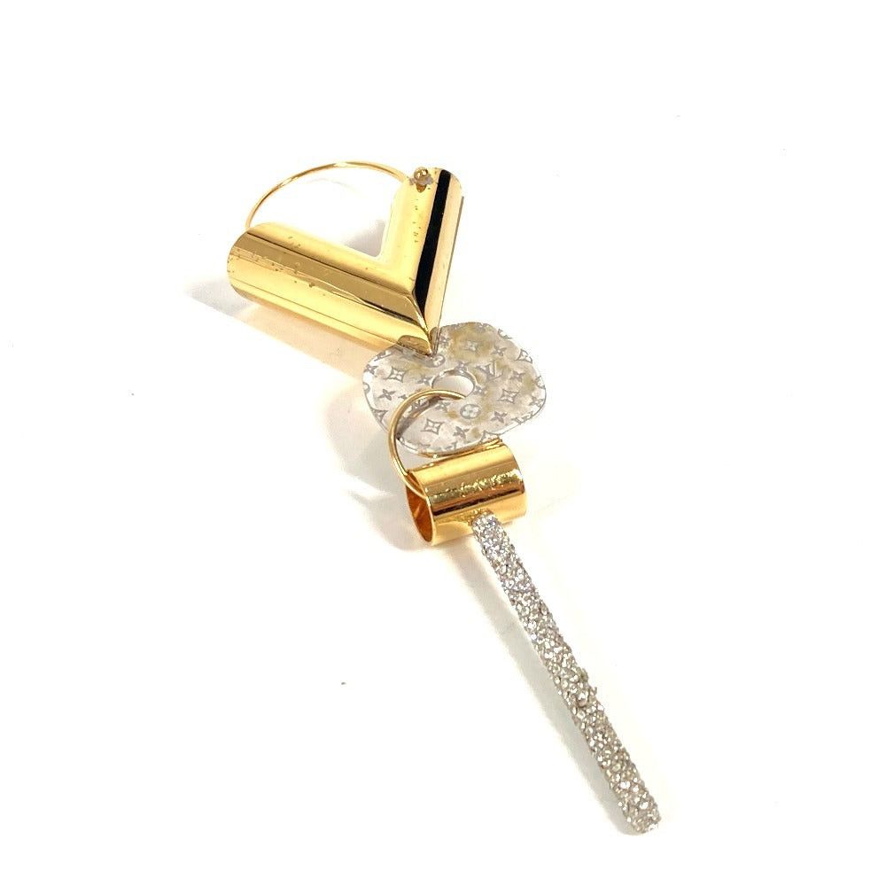 Louis Vuitton Louis Vuitton M00242 Single Earring Essential V Strass Accessories Rhinestone Earrings Metal Unisex Gold Size ONE SIZE - 2 Thumbnail