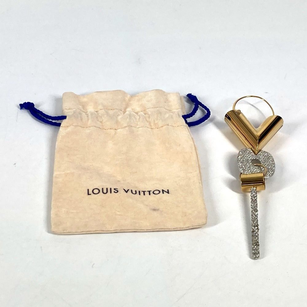 Louis Vuitton Louis Vuitton M00242 Single Earring Essential V Strass Accessories Rhinestone Earrings Metal Unisex Gold Size ONE SIZE - 12 Thumbnail