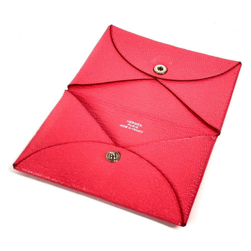 Hermes Hermes Calvi. Holder For A Season Ticket Card Case Chevre Unisex Pink Size ONE SIZE - 5 Thumbnail
