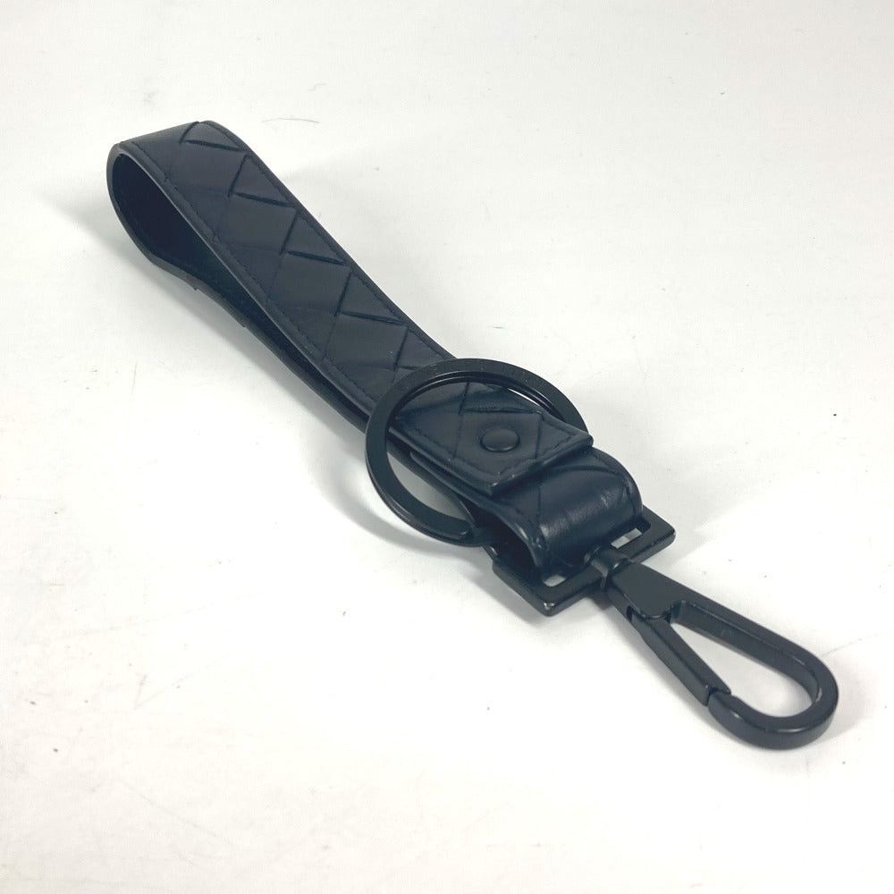 Bottega Veneta Bottega Veneta 607492 Leather-Weaving Technique Bag Charm Accessories Keychain Leather Unisex Black Size ONE SIZE - 2 Thumbnail
