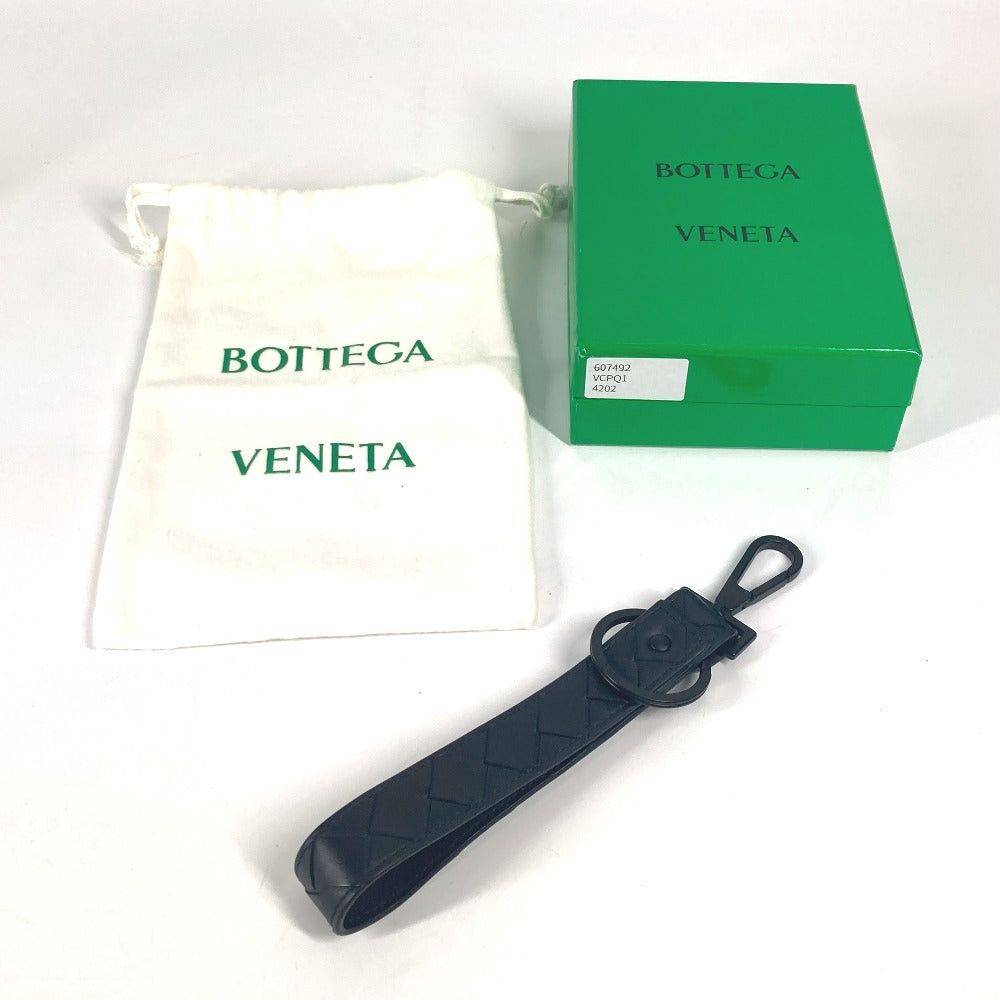 Bottega Veneta Bottega Veneta 607492 Leather-Weaving Technique Bag Charm Accessories Keychain Leather Unisex Black Size ONE SIZE - 10 Thumbnail