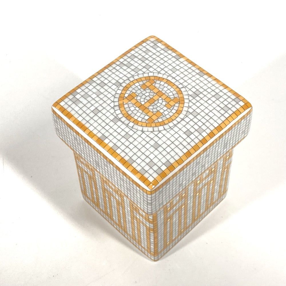 Hermes Hermes P026061P Sugarbox Sugar Pot Box 〈Mosaic Twenty-Four. Gold Pm Tableware Interior Plate Sundries China Women Size ONE SIZE - 4 Thumbnail
