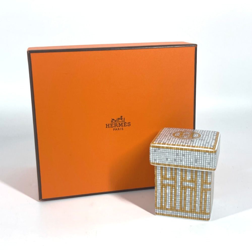 Hermes Hermes P026061P Sugarbox Sugar Pot Box 〈Mosaic Twenty-Four. Gold Pm Tableware Interior Plate Sundries China Women Size ONE SIZE - 10 Thumbnail