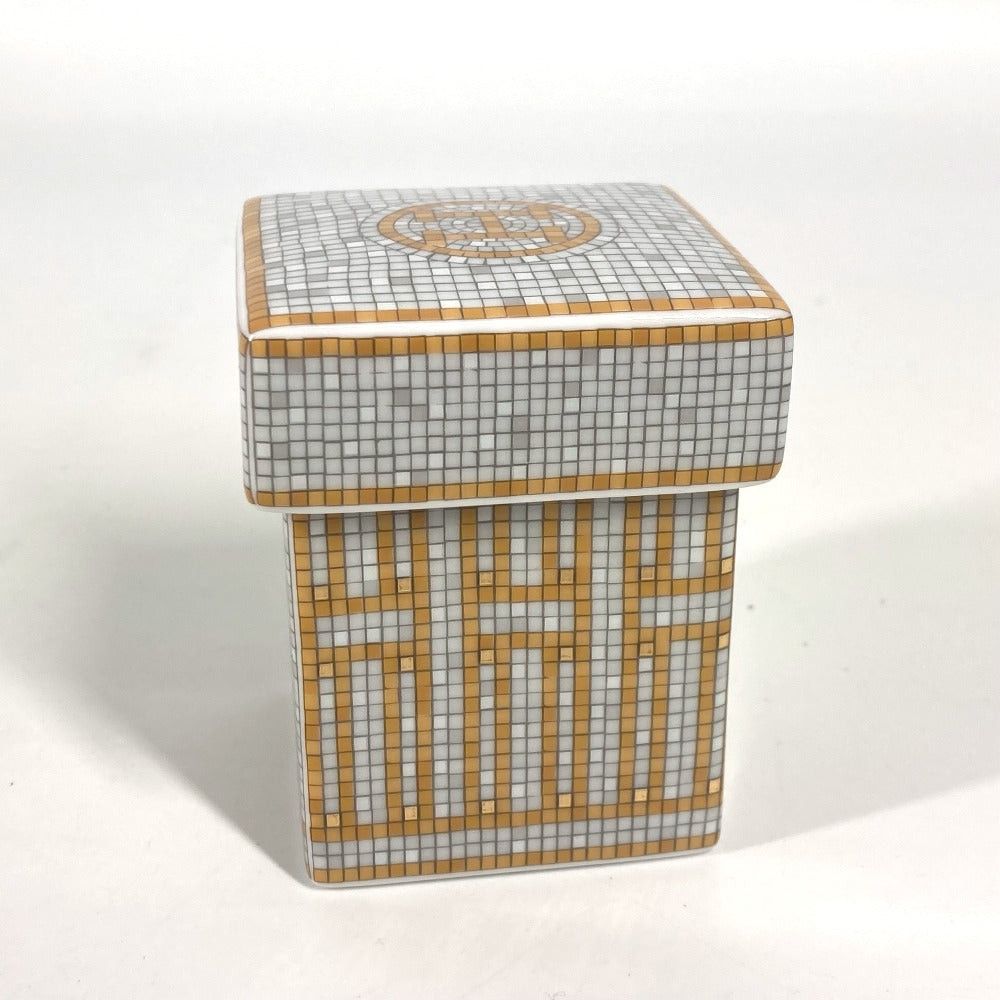Hermes Hermes P026061P Sugarbox Sugar Pot Box 〈Mosaic Twenty-Four. Gold Pm Tableware Interior Plate Sundries China Women Size ONE SIZE - 3 Thumbnail