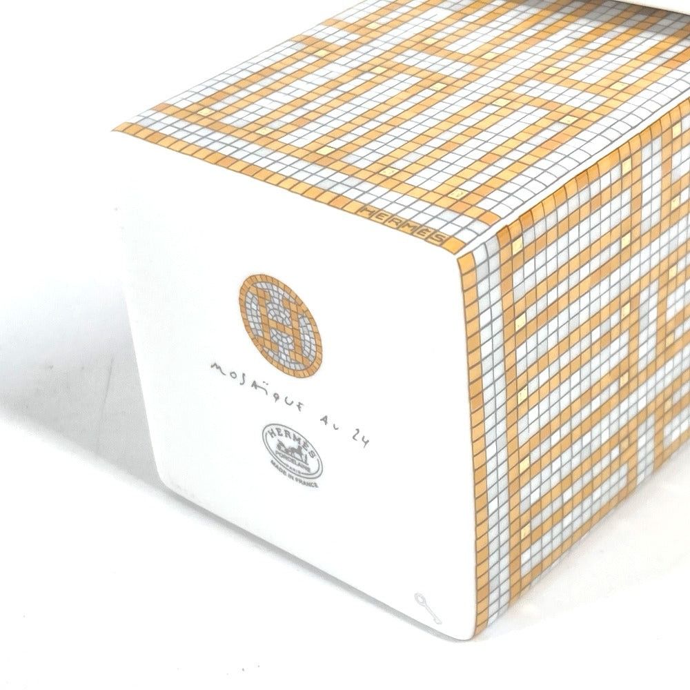 Hermes Hermes P026061P Sugarbox Sugar Pot Box 〈Mosaic Twenty-Four. Gold Pm Tableware Interior Plate Sundries China Women Size ONE SIZE - 6 Thumbnail