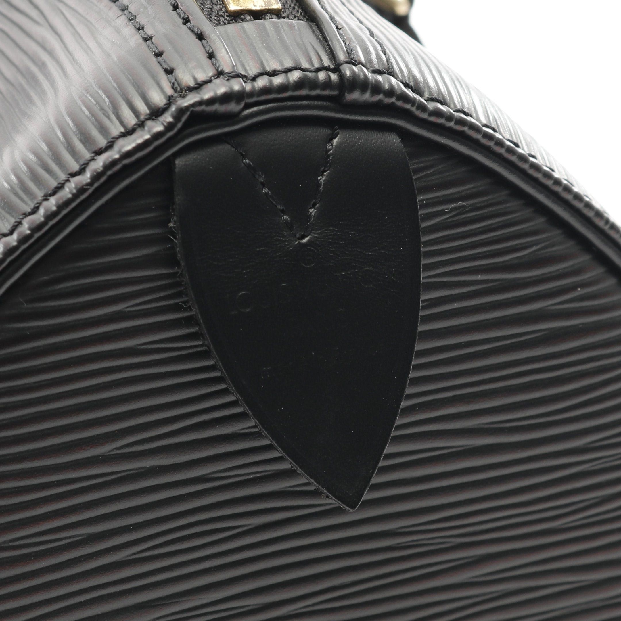 Louis Vuitton Louis Vuitton Speedy 25 Epi Noir Handbag Leather Black Size ONE SIZE - 4 Thumbnail
