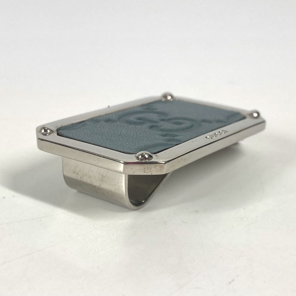 Gucci Gucci Guccissima Gg Wallet Money Clip Striped Leather Unisex Blue Size ONE SIZE - 5 Thumbnail