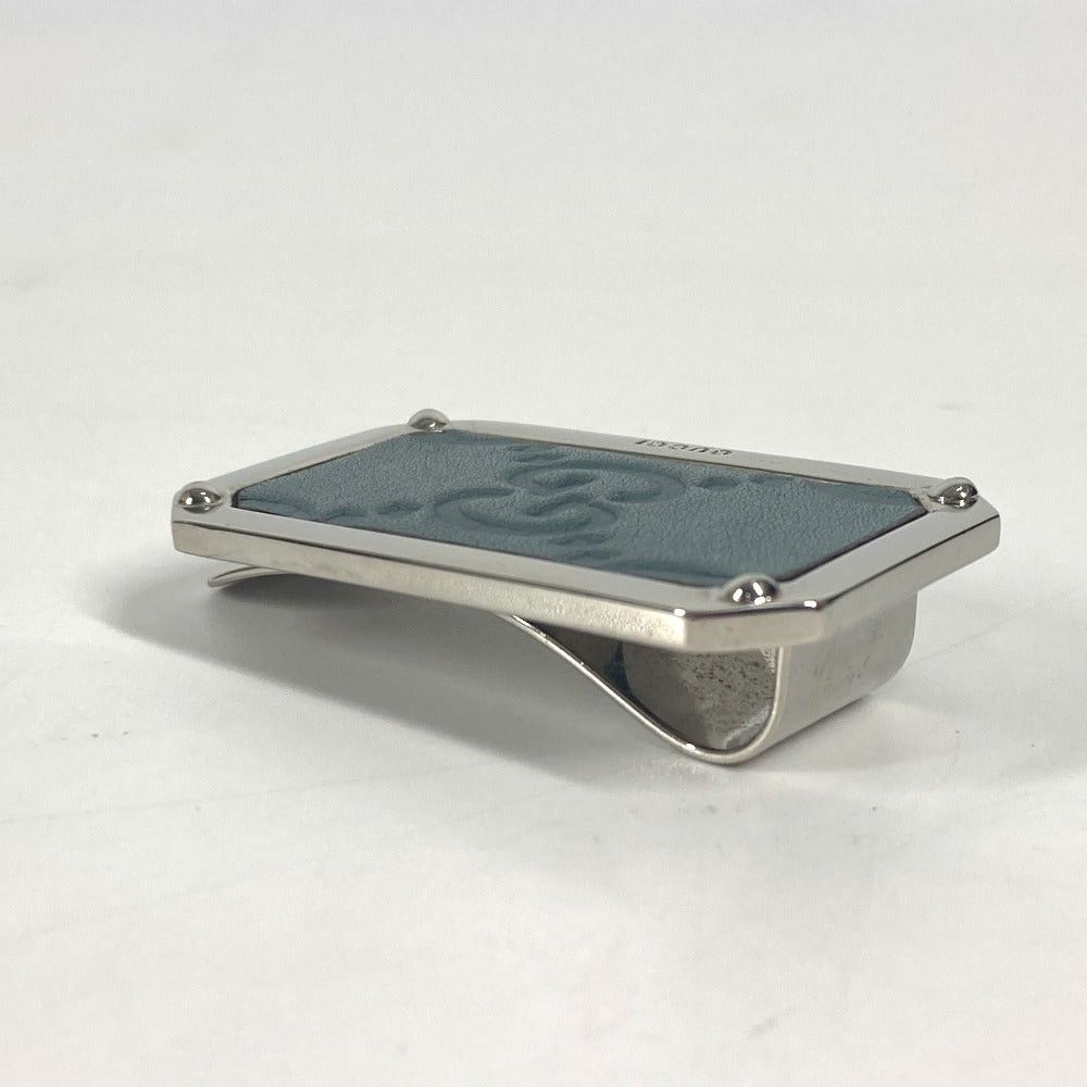 Gucci Gucci Guccissima Gg Wallet Money Clip Striped Leather Unisex Blue Size ONE SIZE - 6 Thumbnail