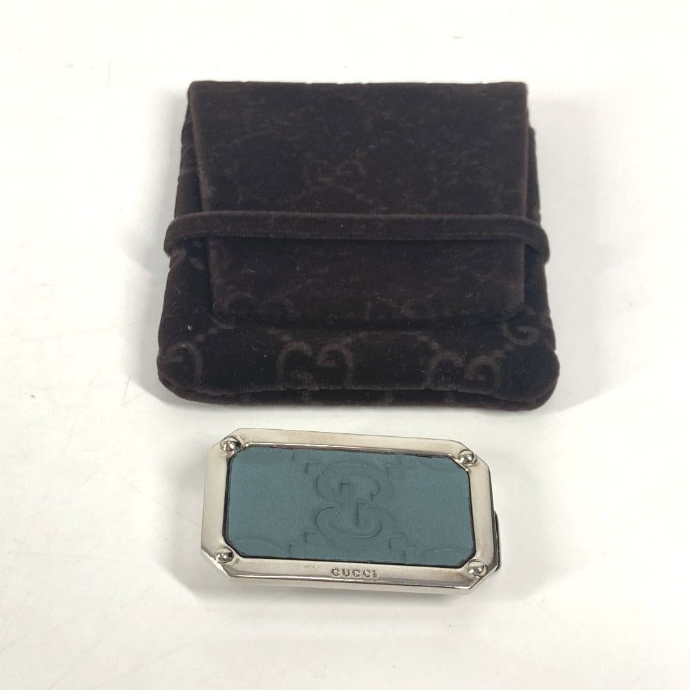 Gucci Gucci Guccissima Gg Wallet Money Clip Striped Leather Unisex Blue Size ONE SIZE - 7 Thumbnail
