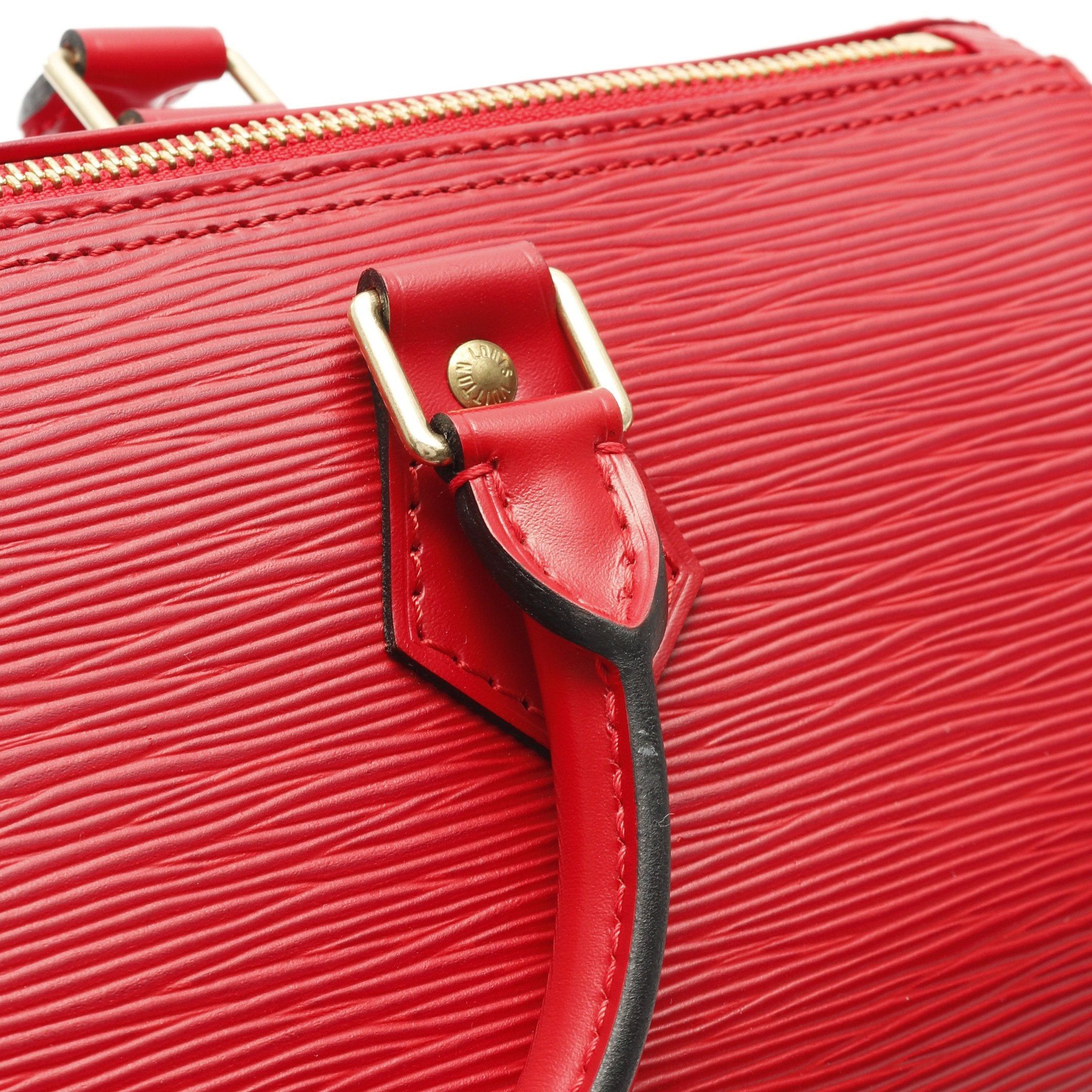 Louis Vuitton Louis Vuitton Speedy 30 Epi Castilian Red Handbag Leather Size ONE SIZE - 8 Thumbnail