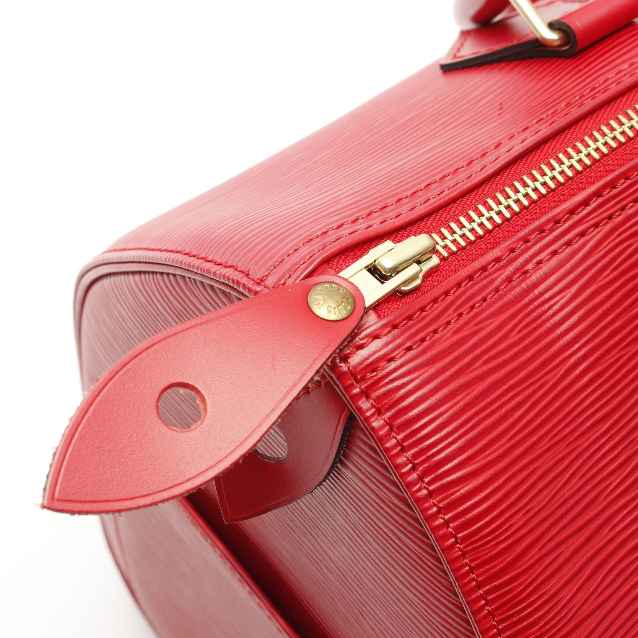 Louis Vuitton Louis Vuitton Speedy 30 Epi Castilian Red Handbag Leather Size ONE SIZE - 9 Thumbnail