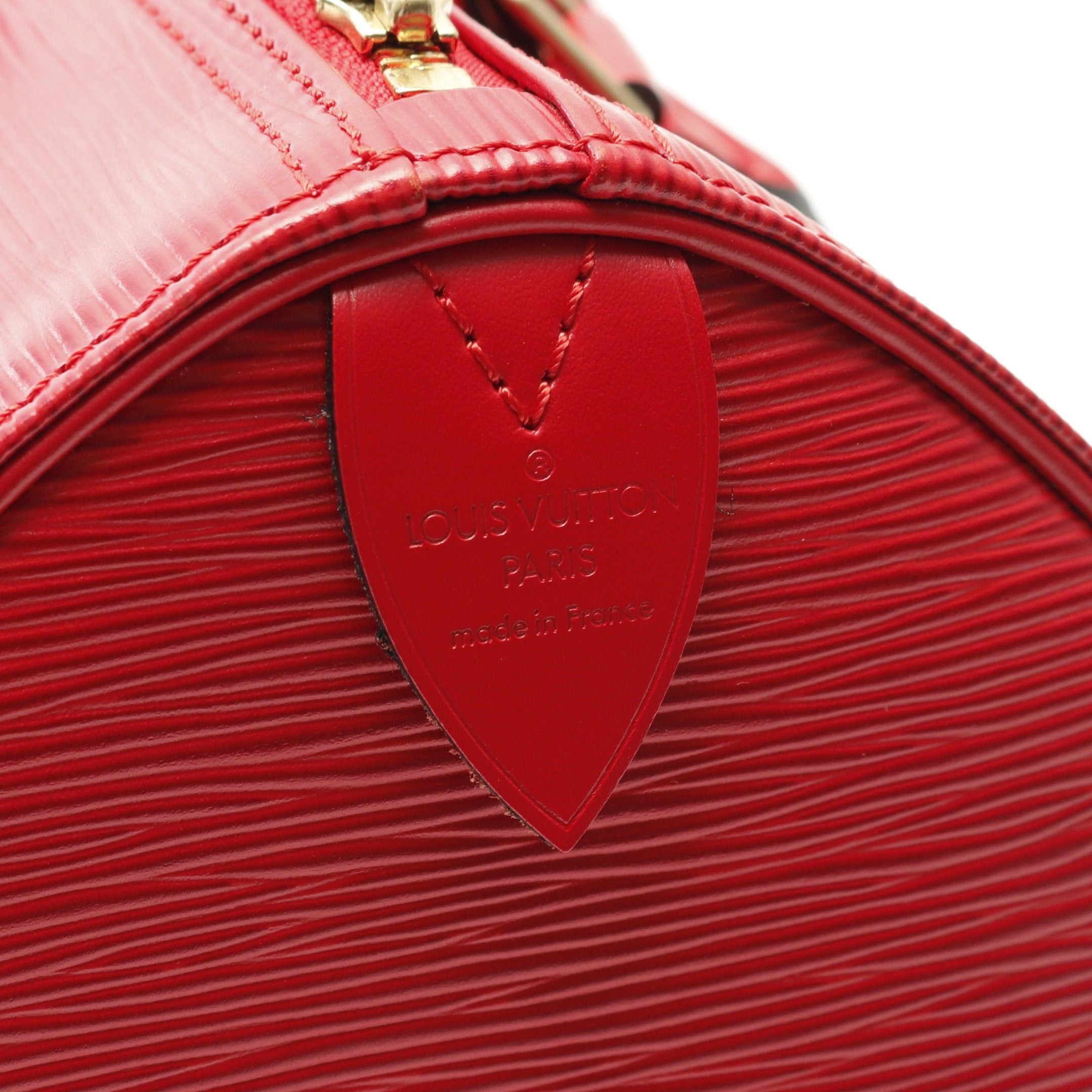 Louis Vuitton Louis Vuitton Speedy 30 Epi Castilian Red Handbag Leather Size ONE SIZE - 4 Thumbnail